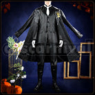 Viper Lost in the Book with Tim Burton's The Nightmare Before Christmas Halloween Cosplay cosplay costume from Disney Twisted-Wonderland Jamil, front view 2