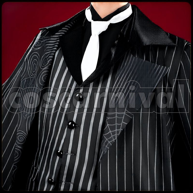 Viper Lost in the Book with Tim Burton's The Nightmare Before Christmas Halloween Cosplay cosplay costume from Disney Twisted-Wonderland Jamil, detail-1