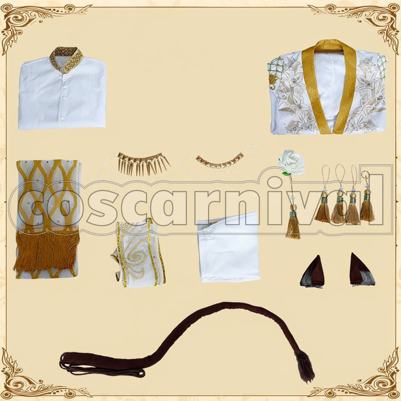 Kingscholar Fairy Gala: Operation Steal the Show Cosplay cosplay costume from Disney Twisted-Wonderland Leona, set view