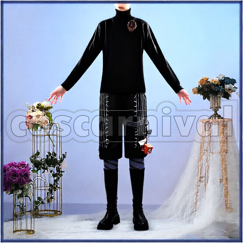 Vanrouge Lost in the Book with Tim Burton's The Nightmare Before Christmas First Christmas Cosplay cosplay costume from Disney Twisted-Wonderland Lilia, front view 3