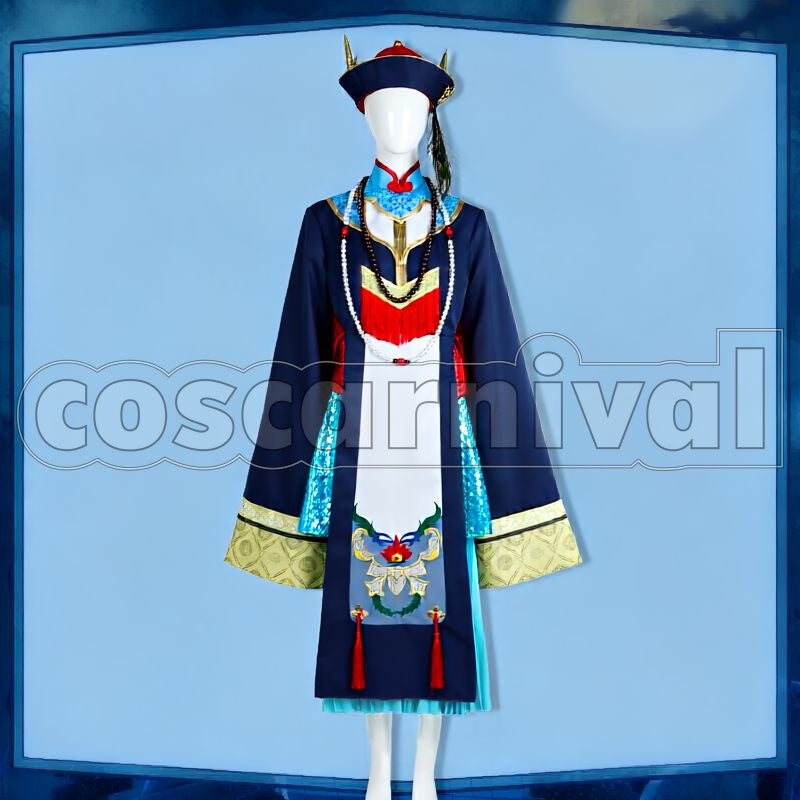 Vanrouge Diasomnia Jiangshi Cosplay cosplay costume from Disney Twisted-Wonderland Lilia, front view 2