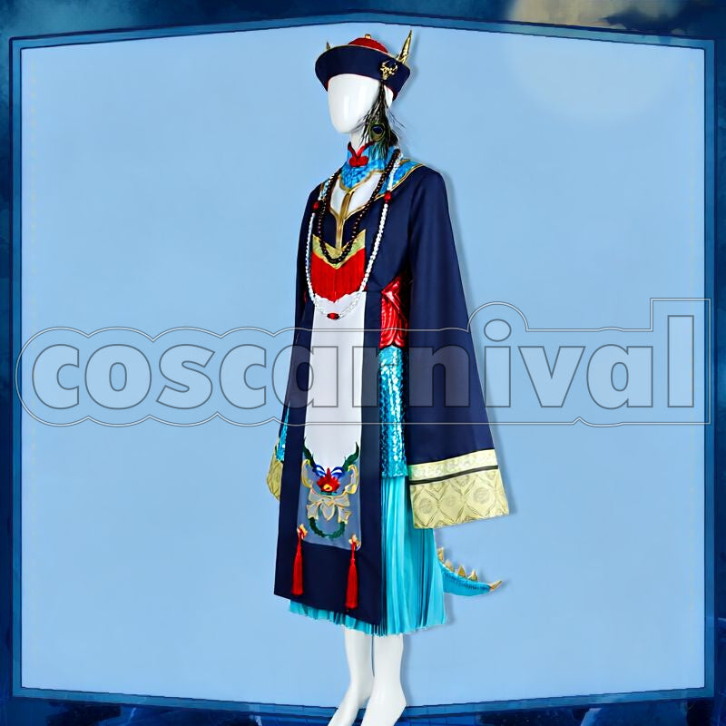 Vanrouge Diasomnia Jiangshi Cosplay cosplay costume from Disney Twisted-Wonderland Lilia, front view 4