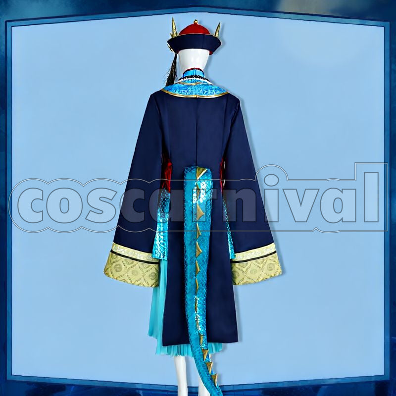 Vanrouge Diasomnia Jiangshi Cosplay cosplay costume from Disney Twisted-Wonderland Lilia, back view