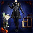Draconia Lost in the Book with Tim Burton's The Nightmare Before Christmas Halloween Cosplay cosplay costume from Disney Twisted-Wonderland Malleus, front view 2
