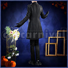 Draconia Lost in the Book with Tim Burton's The Nightmare Before Christmas Halloween Cosplay cosplay costume from Disney Twisted-Wonderland Malleus, back view