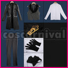 Draconia Lost in the Book with Tim Burton's The Nightmare Before Christmas Halloween Cosplay cosplay costume from Disney Twisted-Wonderland Malleus, set view
