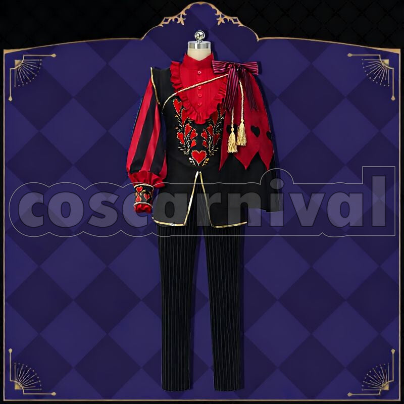 Rosehearts Glorious Masquerade: Let the Bell of Solace Ring Cosplay cosplay costume from Disney Twisted-Wonderland Riddle, front view 2