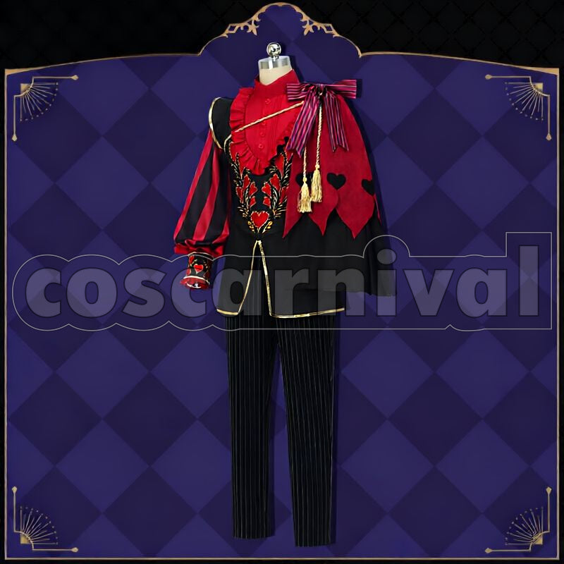 Rosehearts Glorious Masquerade: Let the Bell of Solace Ring Cosplay cosplay costume from Disney Twisted-Wonderland Riddle, front view 3
