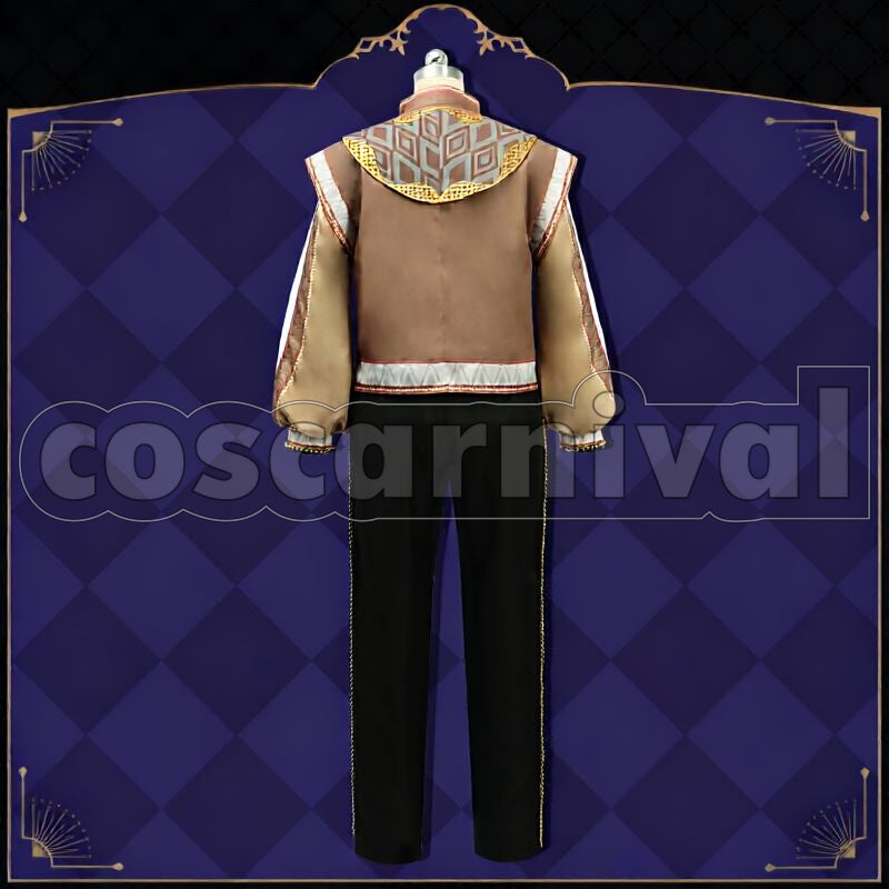 Bucchi Glorious Masquerade: Let the Bell of Solace Ring Cosplay cosplay costume from Disney Twisted-Wonderland Ruggie, back view