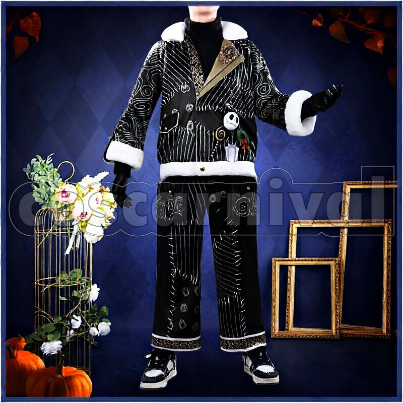 Bucchi Lost in the Book with Tim Burton's The Nightmare Before Christmas First Christmas Cosplay cosplay costume from Disney Twisted-Wonderland Ruggie, front view 2