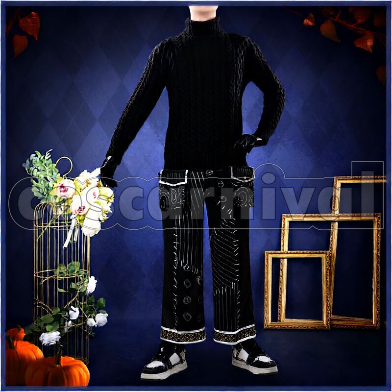Bucchi Lost in the Book with Tim Burton's The Nightmare Before Christmas First Christmas Cosplay cosplay costume from Disney Twisted-Wonderland Ruggie, front view 3
