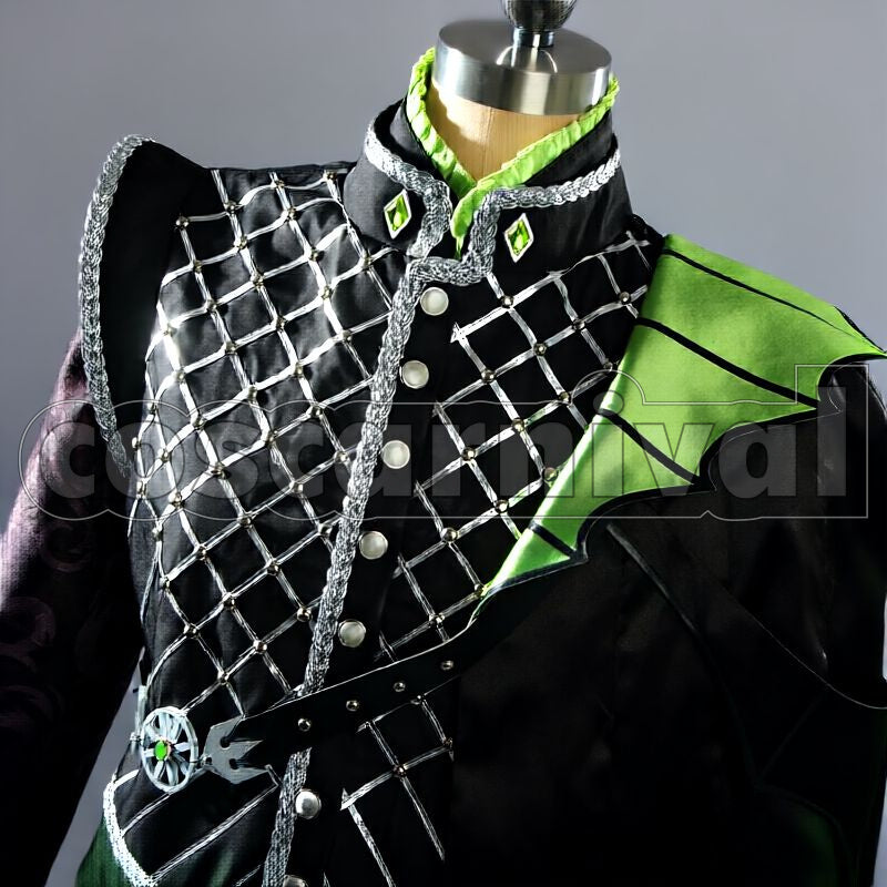 Glorious Masquerade: Let the Bell of Solace Ring Cosplay cosplay costume from Disney Twisted-Wonderland Silver, front view 5
