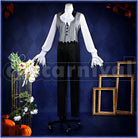 J. Graves Lost in the Book with Tim Burton's The Nightmare Before Christmas Halloween Cosplay cosplay costume from Disney Twisted-Wonderland Skully, front view 4