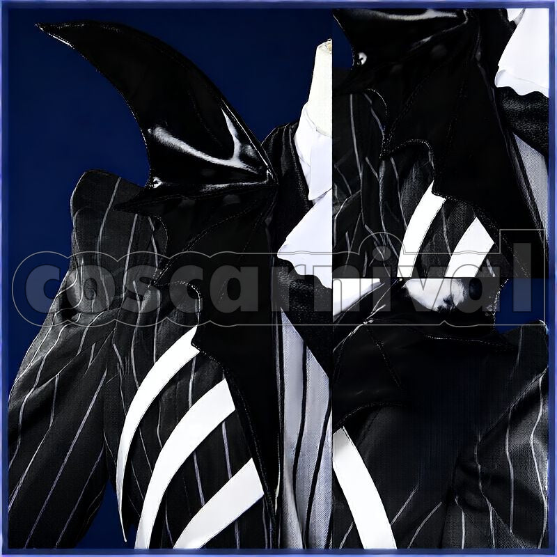 J. Graves Lost in the Book with Tim Burton's The Nightmare Before Christmas Halloween Cosplay cosplay costume from Disney Twisted-Wonderland Skully, detail-2