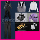 J. Graves Lost in the Book with Tim Burton's The Nightmare Before Christmas Halloween Cosplay cosplay costume from Disney Twisted-Wonderland Skully, set view