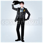 Clover Lost in the Book with Tim Burton's The Nightmare Before Christmas Halloween Cosplay cosplay costume from Disney Twisted-Wonderland Trey, front view 1