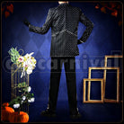 Clover Lost in the Book with Tim Burton's The Nightmare Before Christmas Halloween Cosplay cosplay costume from Disney Twisted-Wonderland Trey, back view