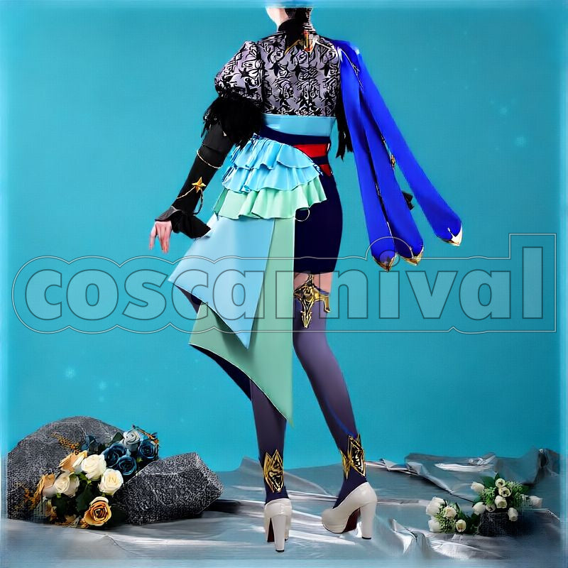 Admire Groove Tranquil Realm of Frozen Crystals Race Outfit Cosplay cosplay costume from Umamusume: Pretty Derby, back view