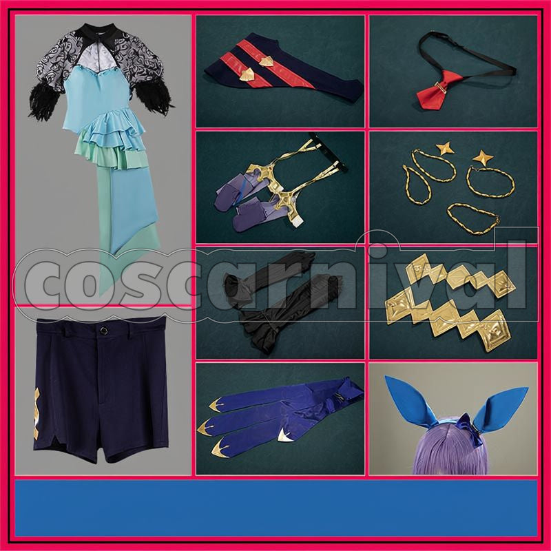 Admire Groove Tranquil Realm of Frozen Crystals Race Outfit Cosplay cosplay costume from Umamusume: Pretty Derby, set view