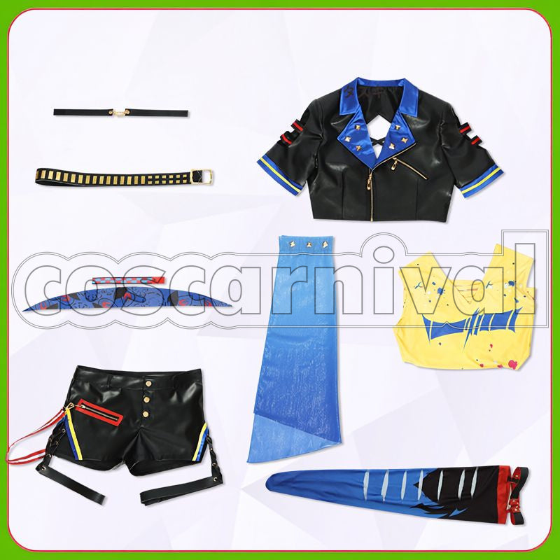 Air Shakur Race Outfit Cosplay cosplay costume from Umamusume: Pretty Derby, set view