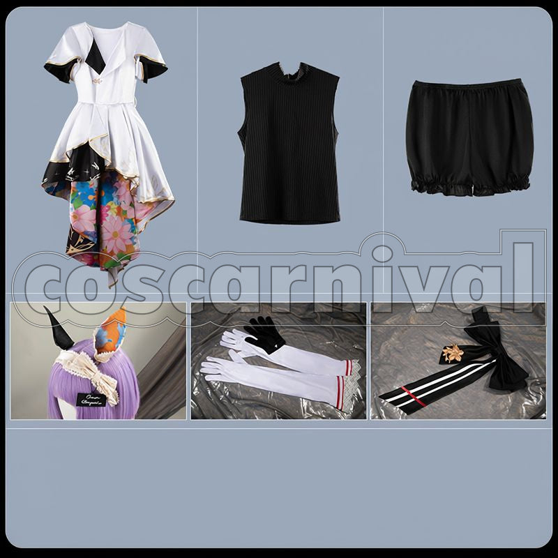 Curren Bouquetd'or Race Outfit Cosplay cosplay costume from Umamusume: Pretty Derby, set view