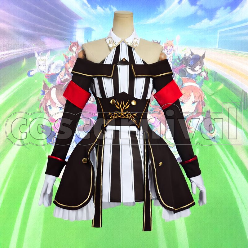 Curren Chan Race Outfit Cosplay cosplay costume from Umamusume: Pretty Derby, front view 2
