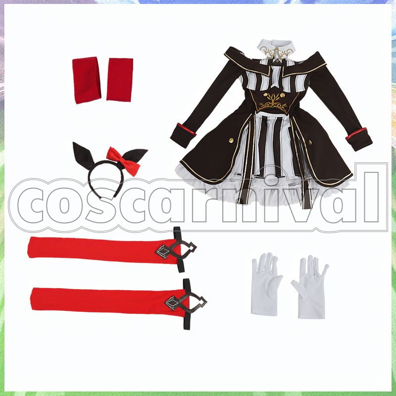 Curren Chan Race Outfit Cosplay cosplay costume from Umamusume: Pretty Derby, set view