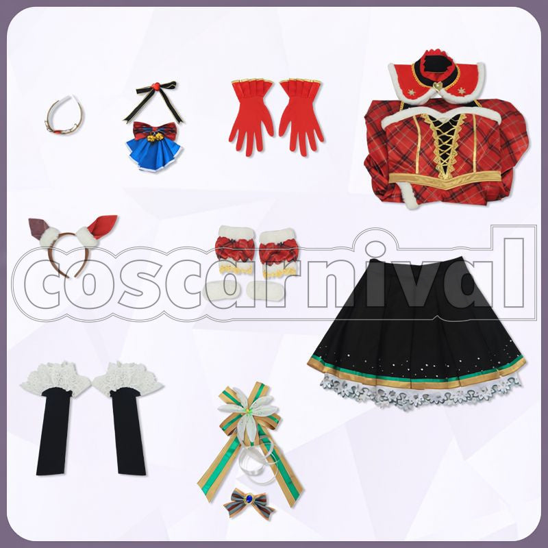Daiwa Scarlet Nuit Étoilée de Scarlet Christmas Outfit Cosplay cosplay costume from Umamusume: Pretty Derby, set view