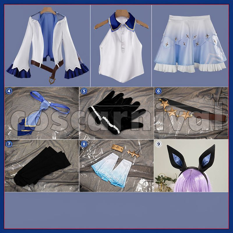 Daring Tact Race Outfit Cosplay cosplay costume from Umamusume: Pretty Derby, set view
