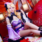 Gold City Autumn Cosmos Kimono Cosplay cosplay costume from Umamusume: Pretty Derby, front view 1