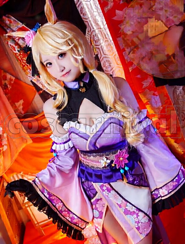 Gold City Autumn Cosmos Kimono Cosplay cosplay costume from Umamusume: Pretty Derby, front view 3
