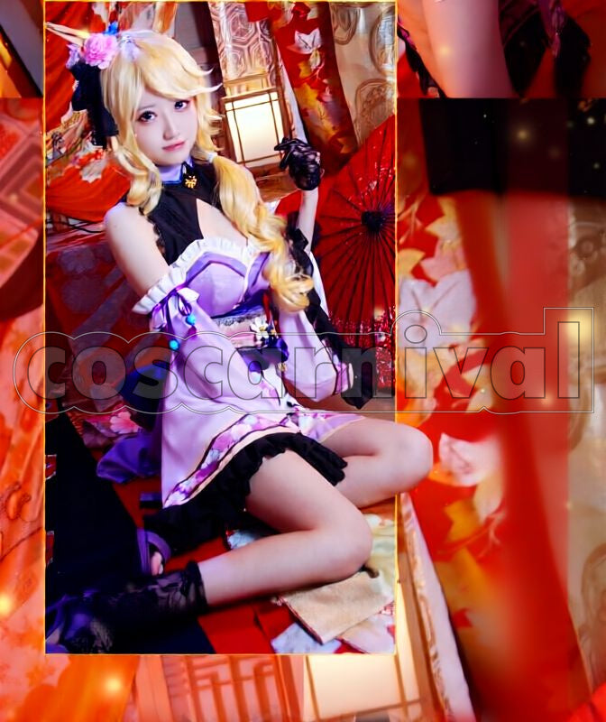 Gold City Autumn Cosmos Kimono Cosplay cosplay costume from Umamusume: Pretty Derby, front view 4
