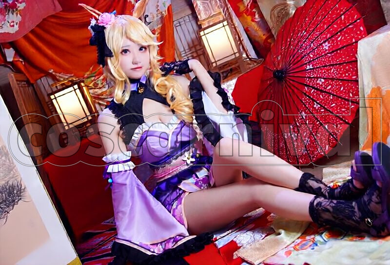 Gold City Autumn Cosmos Kimono Cosplay cosplay costume from Umamusume: Pretty Derby, front view 6