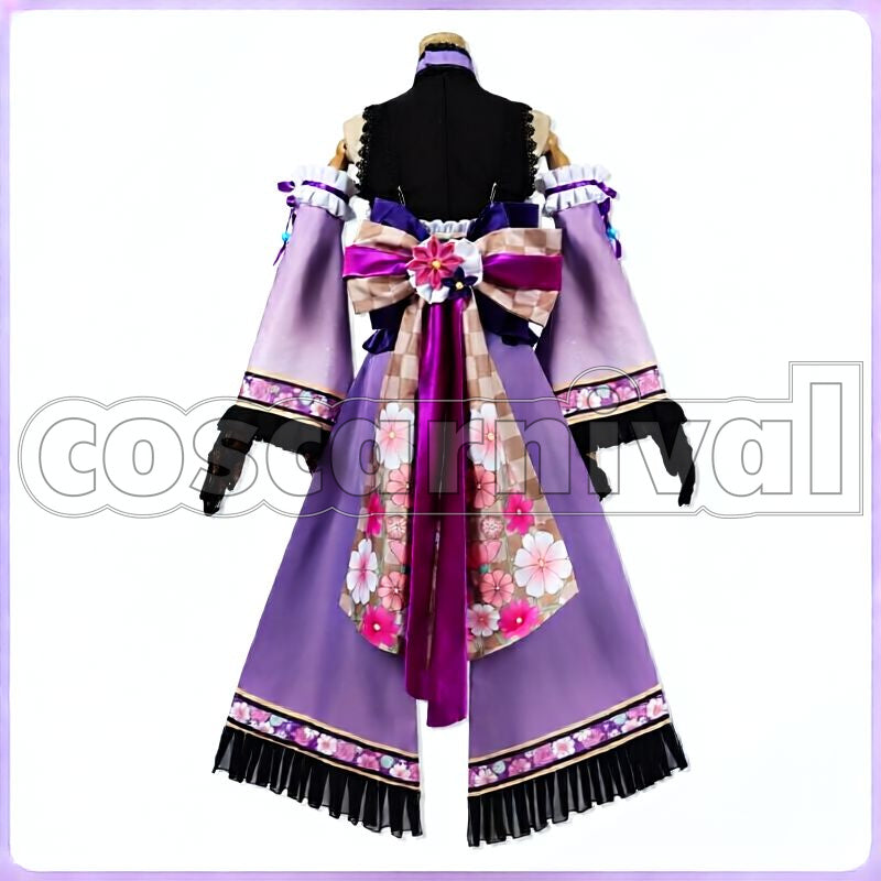 Gold City Autumn Cosmos Kimono Cosplay cosplay costume from Umamusume: Pretty Derby, back view