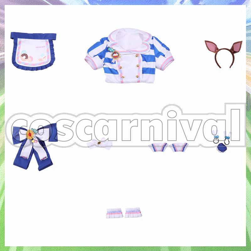 Hishi Akebono Race Outfit Cosplay cosplay costume from Umamusume: Pretty Derby, set view