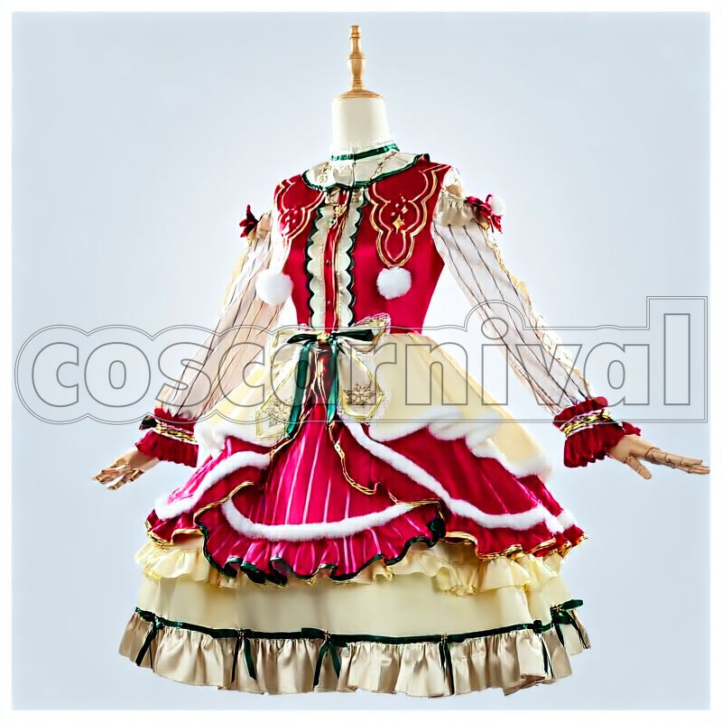 Mejiro Bright O Twinkling Snow Lolita Christmas Outfit Cosplay cosplay costume from Umamusume: Pretty Derby, front view 1