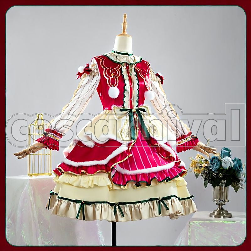 Mejiro Bright O Twinkling Snow Lolita Christmas Outfit Cosplay cosplay costume from Umamusume: Pretty Derby, front view 3
