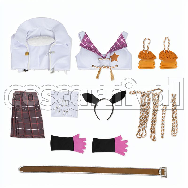 Narita Brian Race Outfit Cosplay cosplay costume from Umamusume: Pretty Derby, set view