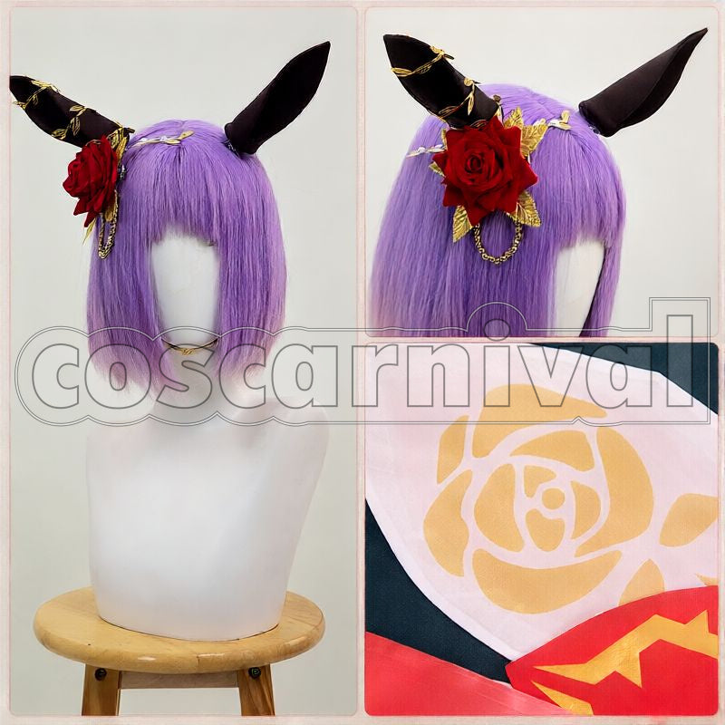 Rose Kingdom Race Outfit Cosplay cosplay costume from Umamusume: Pretty Derby, accessory set view