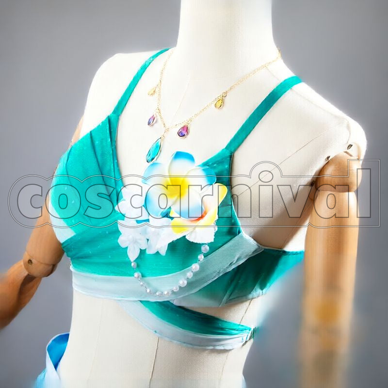 Silence Suzuka Emerald Tidings Swimsuit Cosplay cosplay costume from Umamusume: Pretty Derby, detail-2