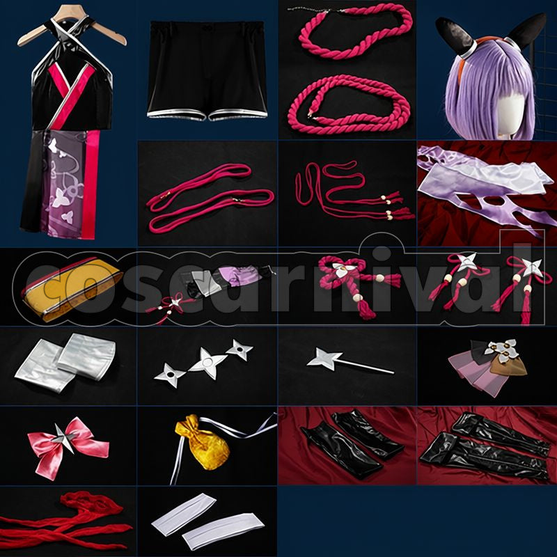 Super Creek Flower Mirage in Blessed Rain Cosplay cosplay costume from Umamusume: Pretty Derby, set view