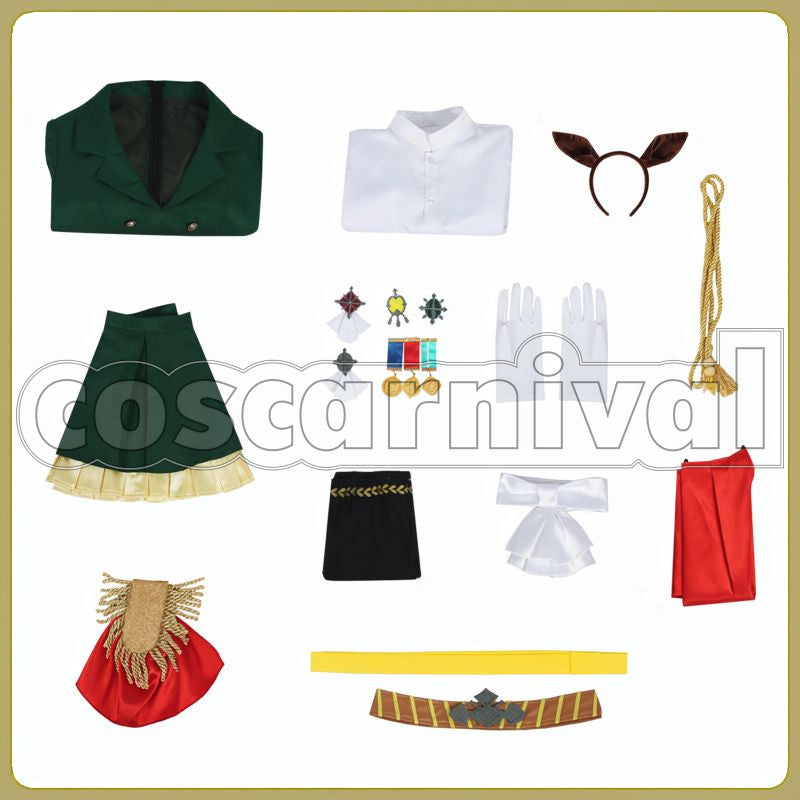 Symboli Rudolf Race Outfit Cosplay cosplay costume from Umamusume: Pretty Derby, set view
