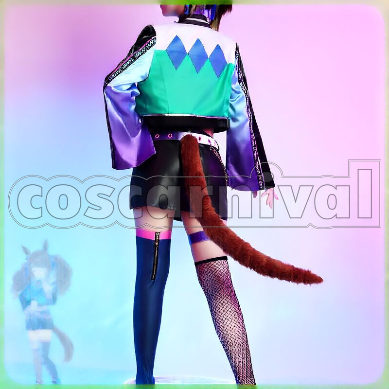 Tosen Jordan Race Outfit Cosplay cosplay costume from Umamusume: Pretty Derby, back view 1