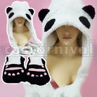 Panda Hat Tail Gloves cosplay costume from Un-Go Inga, detail-2