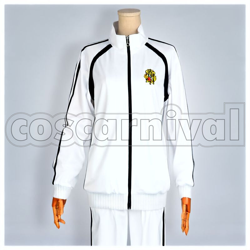 Academy White Jersey Embroidered Back Patch Cosplay cosplay costume from Uta no Prince-sama Saotome, front view 1