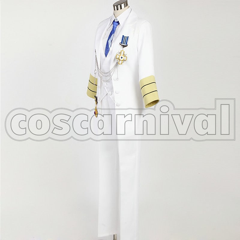 Maji LOVE 2000 White Badge Tokiya Ichinose cosplay costume from Uta no Prince-sama, front view 2