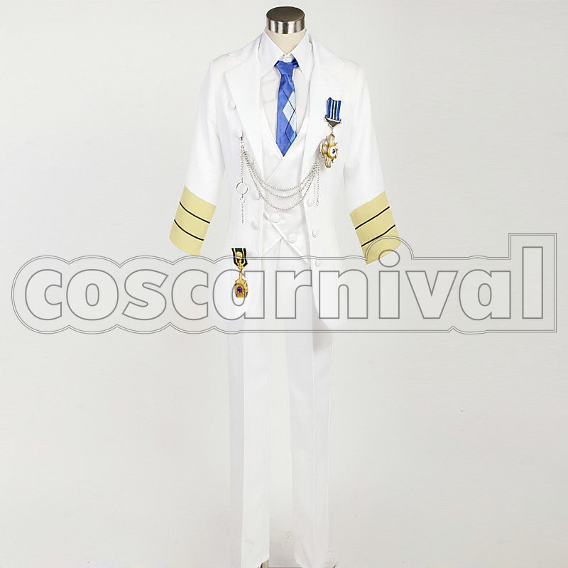 Maji LOVE 2000 White Badge Tokiya Ichinose cosplay costume from Uta no Prince-sama, front view