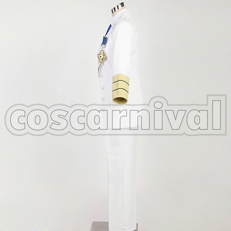 Maji LOVE 2000 White Badge Tokiya Ichinose cosplay costume from Uta no Prince-sama, side view