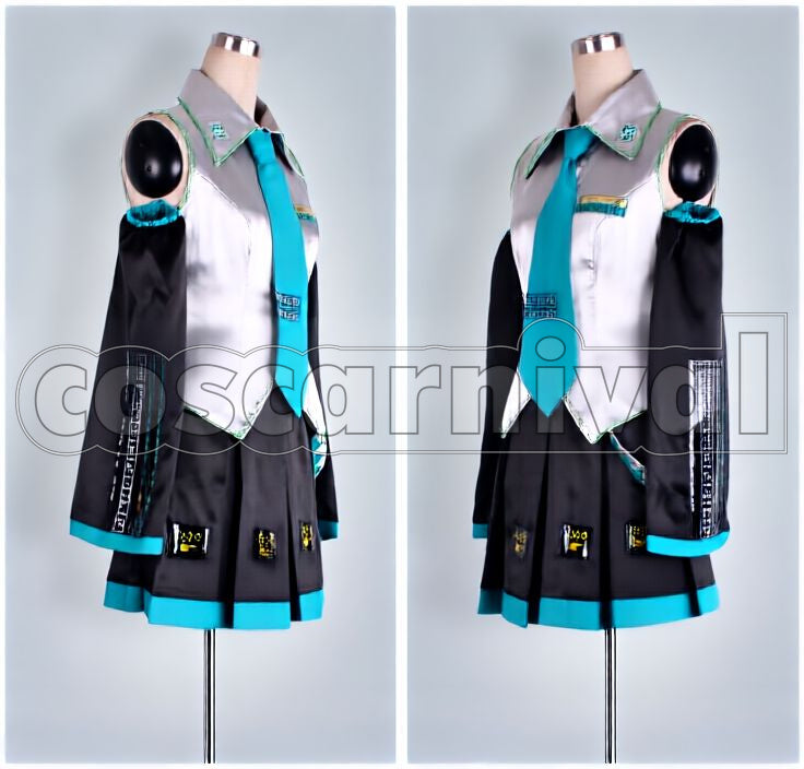 Miku CV01 Cosplay cosplay costume from Vocaloid Hatsune, front view 2