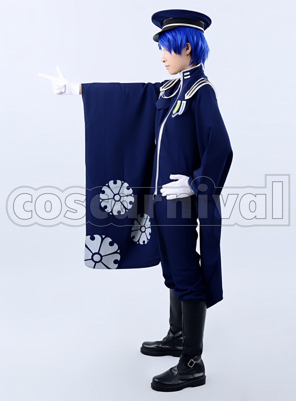 Senbonzakura KAITO cosplay costume from Vocaloid Hatsune Miku, side view